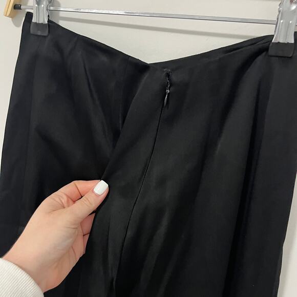 Donna Karan Black Wide Leg Silky Pants Size 6 - Picture 6 of 7